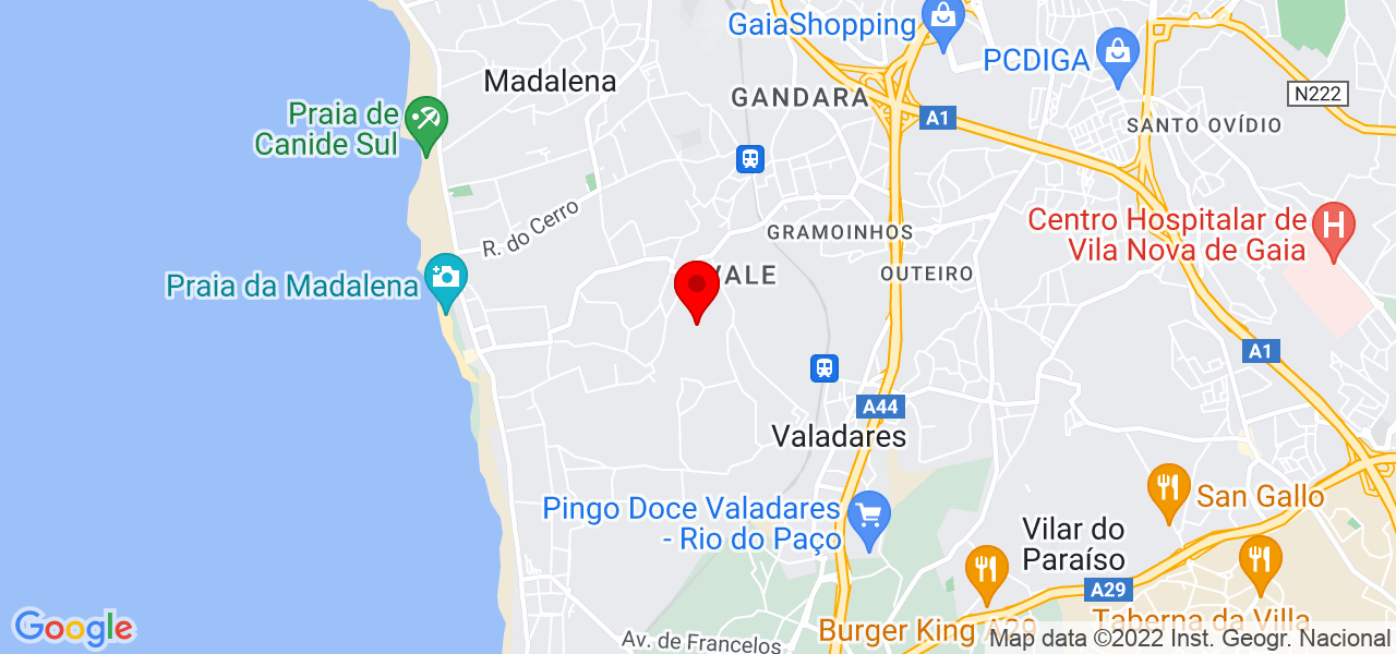 Andrea benigno - Porto - Vila Nova de Gaia - Mapa