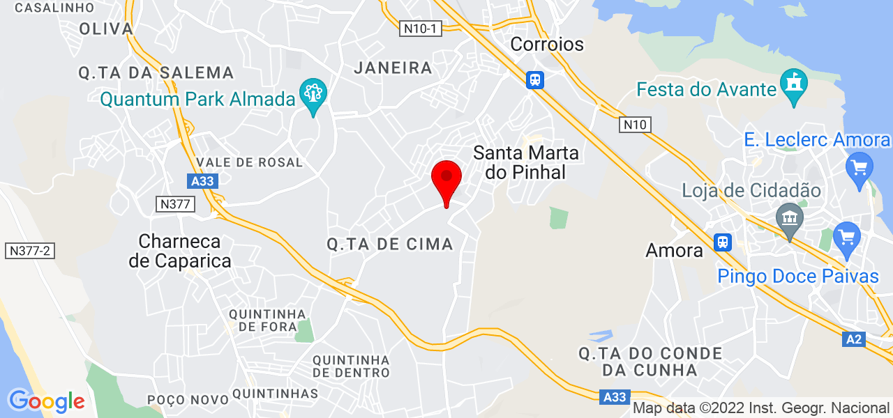 Jo&atilde;o Lopes - Setúbal - Seixal - Mapa