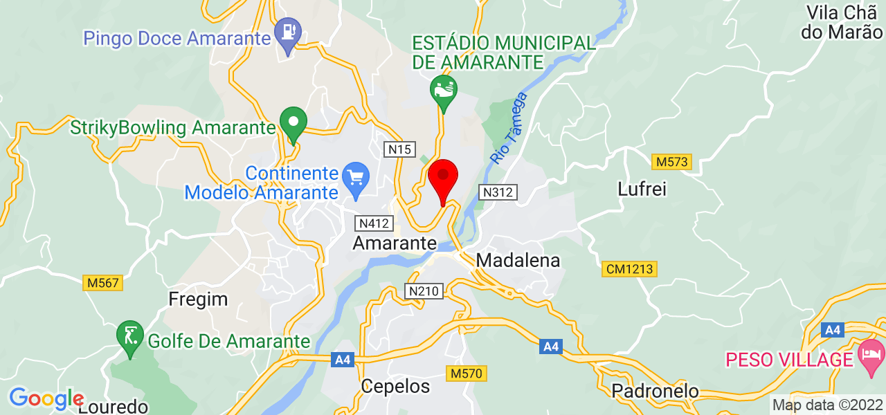 Ant&oacute;nio Oliveira - Porto - Amarante - Mapa