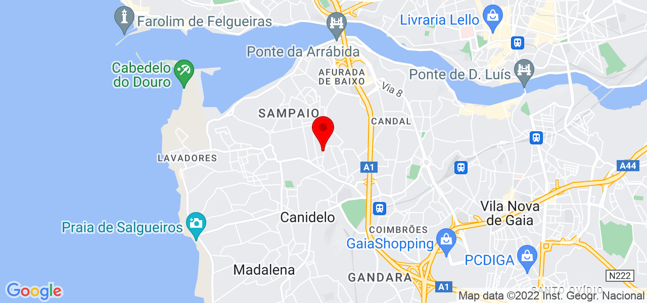 Andr&eacute; Gouveia - Porto - Vila Nova de Gaia - Mapa