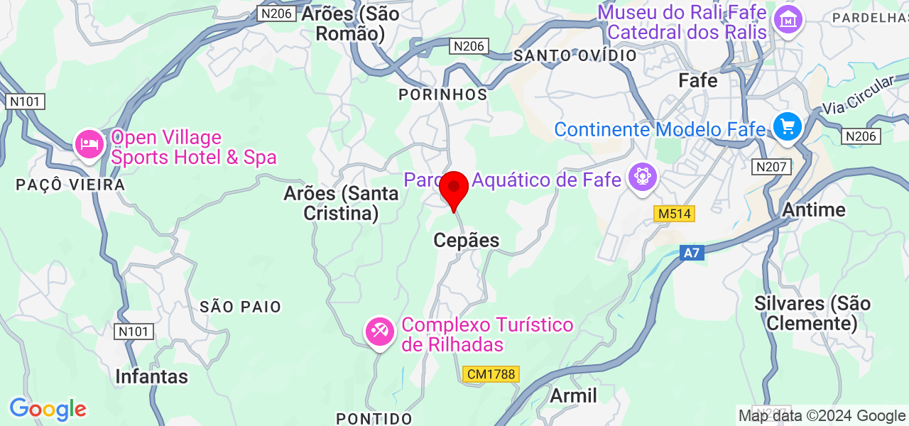 Cassia Antonia - Braga - Fafe - Mapa