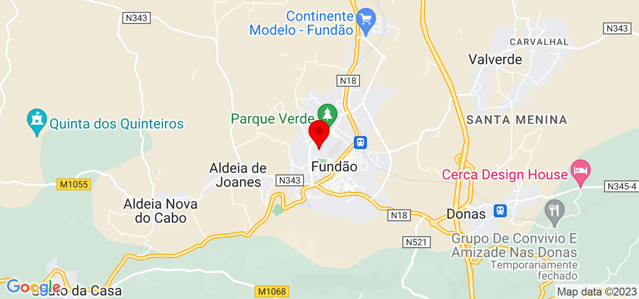In&ecirc;s In&aacute;cio - Castelo Branco - Fundão - Mapa