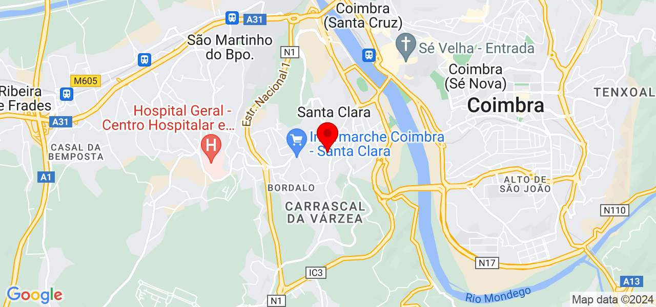 FamilyVet Veterin&aacute;rio Santa Clara - Coimbra - Coimbra - Mapa