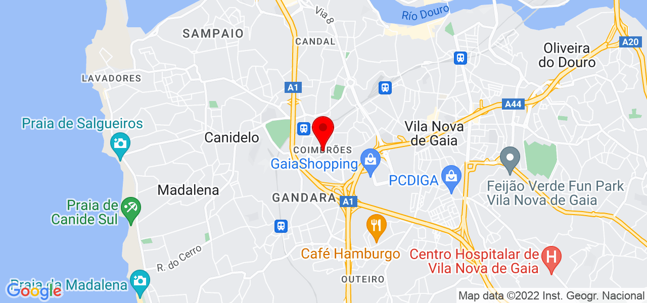 L&eacute;on Hertz - Porto - Vila Nova de Gaia - Mapa