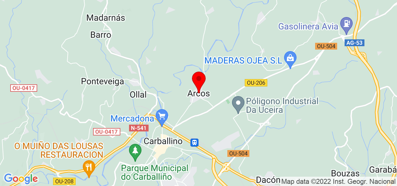 Carlos Peteiro - Galicia - O Carballiño - Mapa