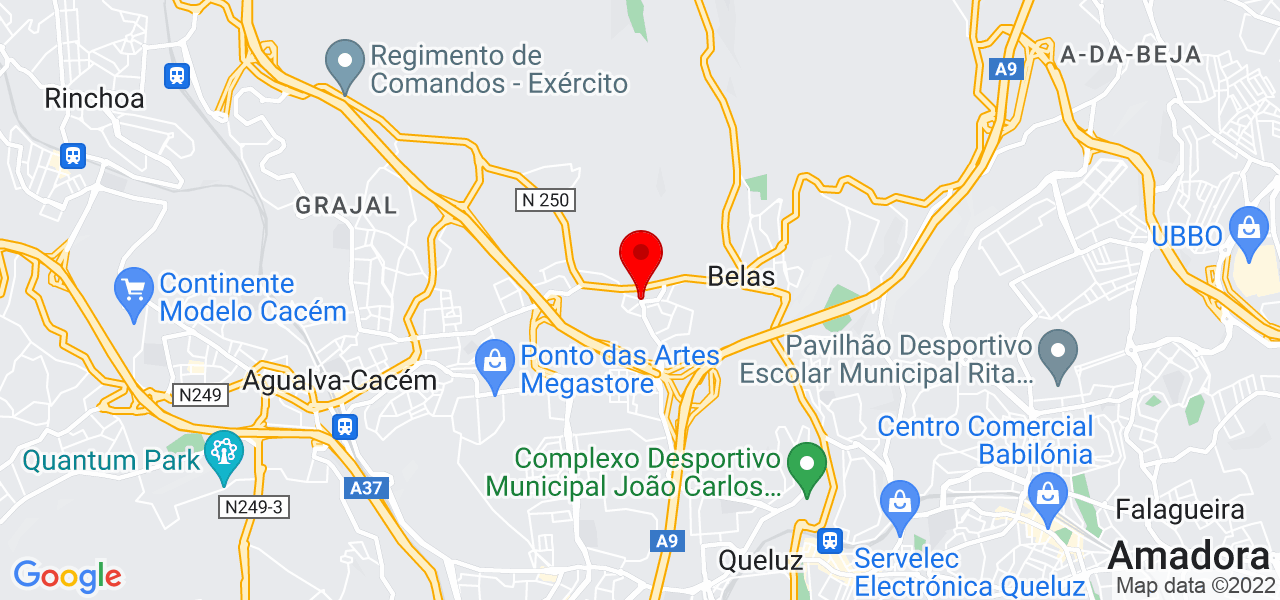 Florentino Marques - Estores e Alum&iacute;nios - Lisboa - Sintra - Mapa