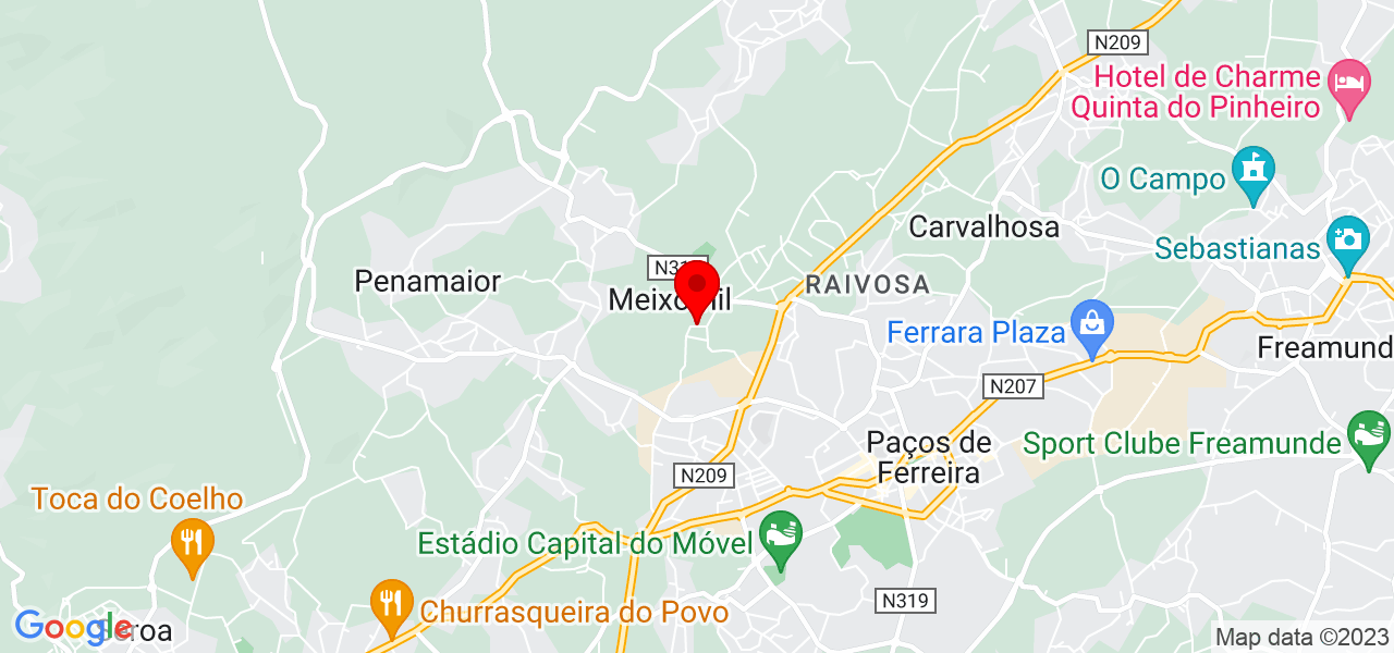 Quaresma - Porto - Paços de Ferreira - Mapa
