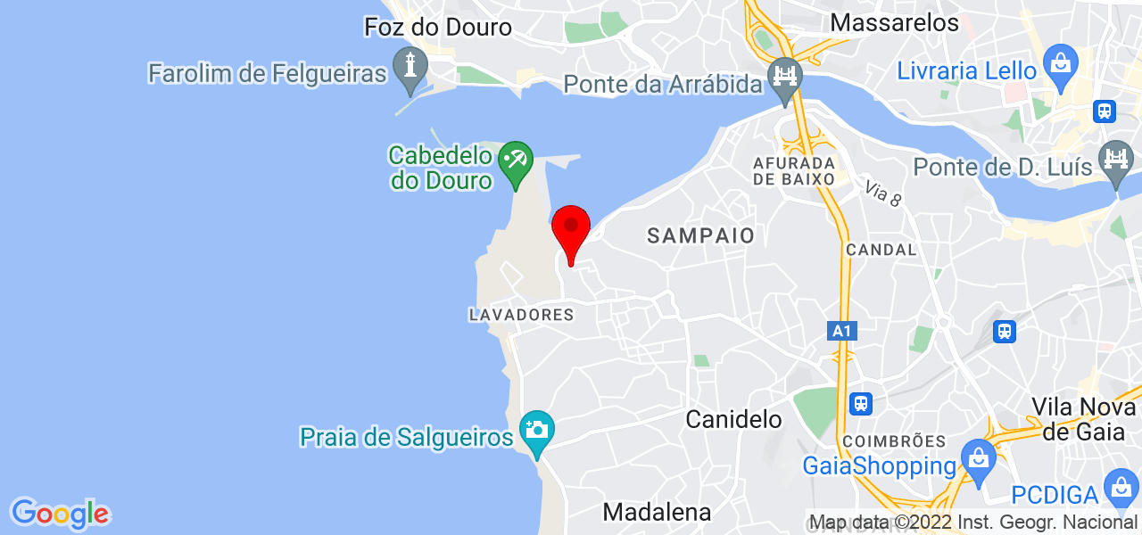 Pascale Levandeira - Porto - Vila Nova de Gaia - Mapa