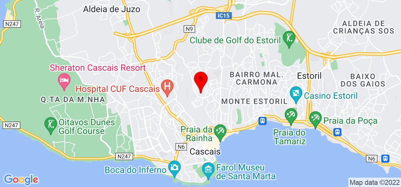 Bernardo Sodr&eacute; - Lisboa - Cascais - Mapa