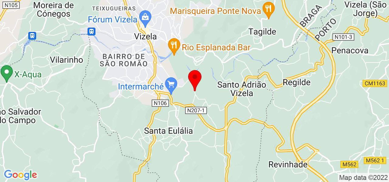 Sim&atilde;o Castro - Braga - Vizela - Mapa
