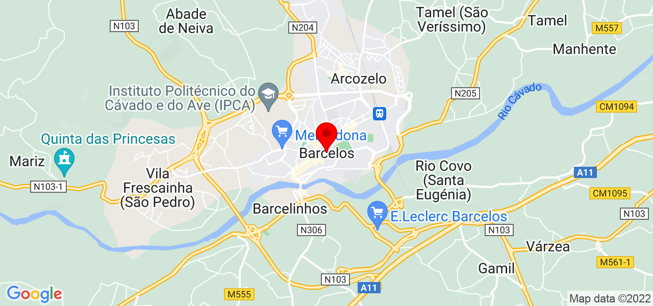 Alexandra - Braga - Barcelos - Mapa