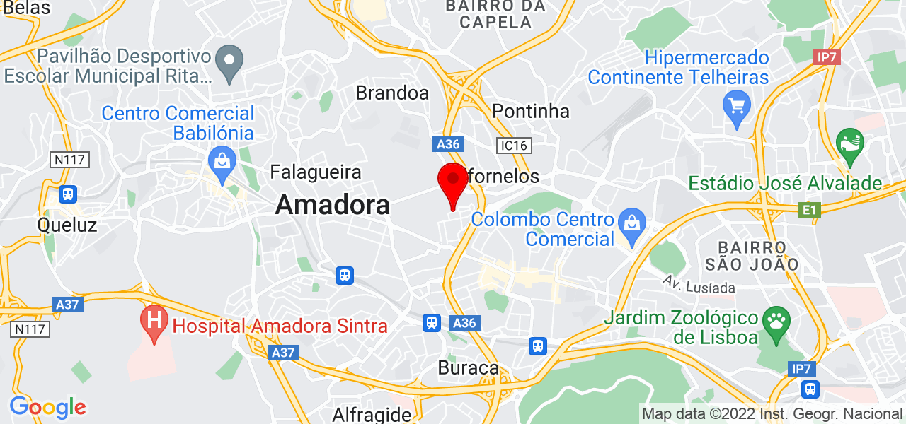 Keila Cristina das Neves - Lisboa - Amadora - Mapa