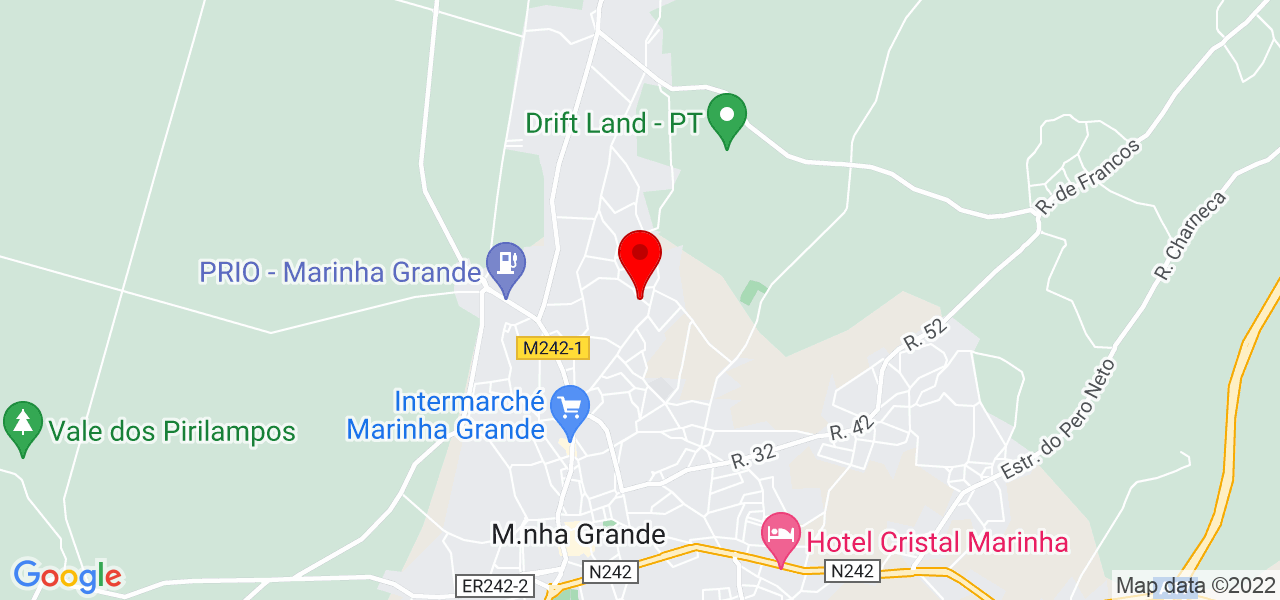 In&ecirc;s Henriques - Leiria - Marinha Grande - Mapa