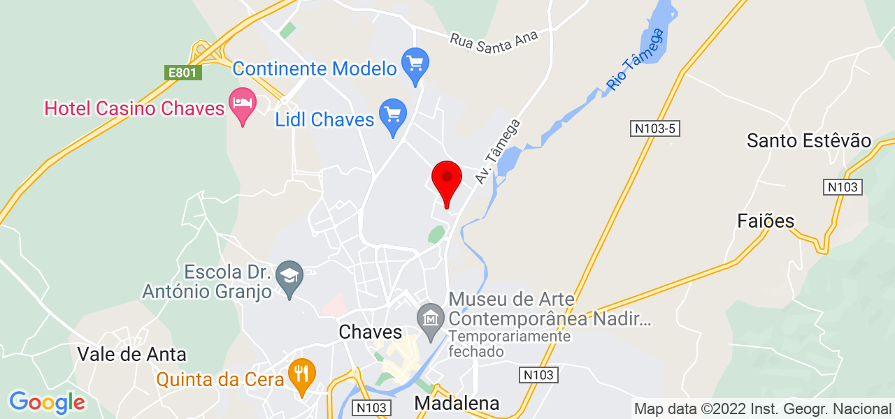 Alice Spinola - Vila Real - Chaves - Mapa