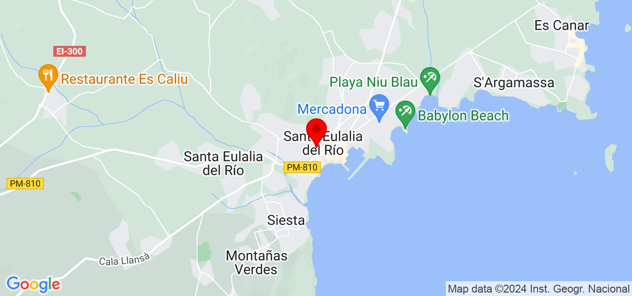 A8 - Islas Baleares - Santa Eulària des Riu - Mapa
