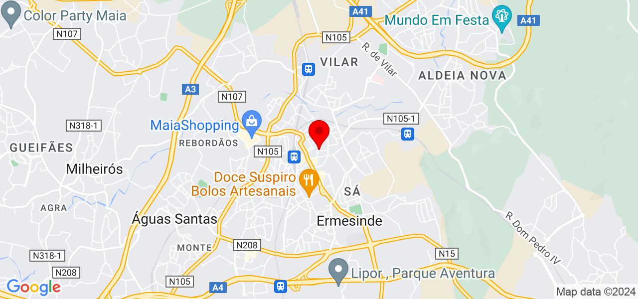 Marcelo Sobrinho - Porto - Valongo - Mapa