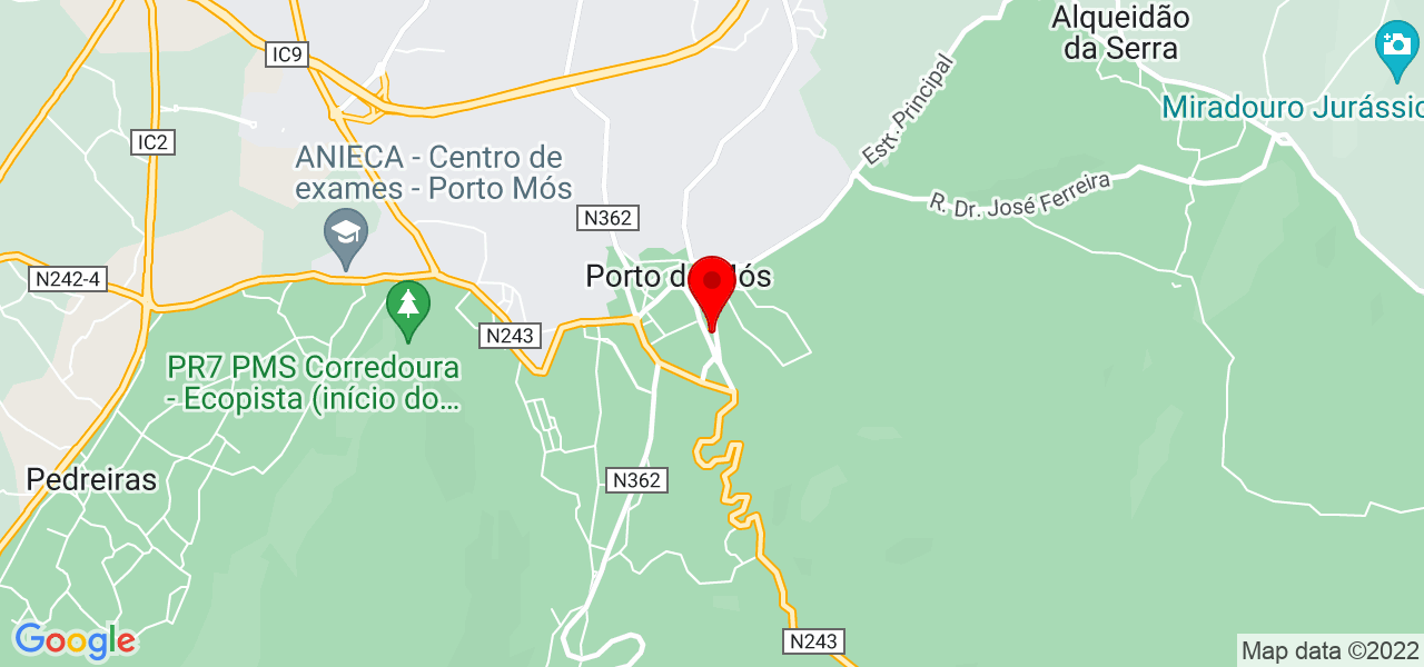 Patr&iacute;cia Cordeiro Santos - Leiria - Porto de Mós - Mapa
