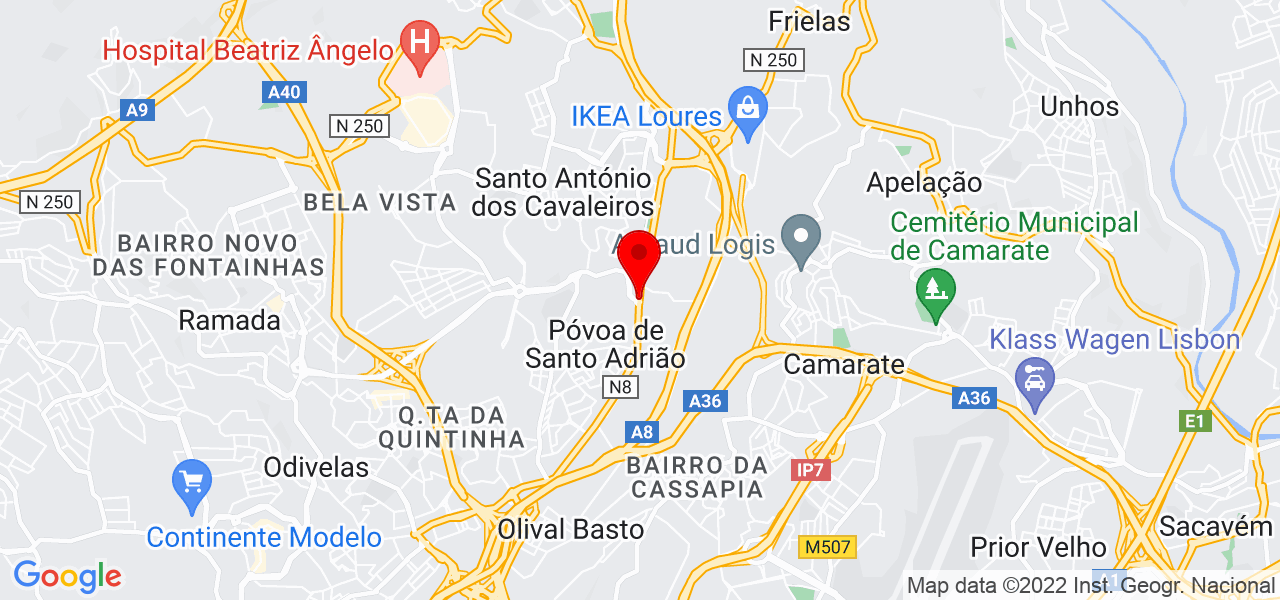 Lindiane - Lisboa - Loures - Mapa