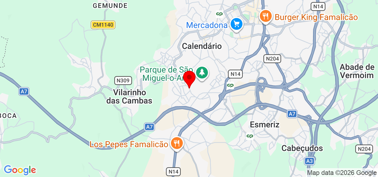Joaquim placido - Braga - Vila Nova de Famalicão - Mapa