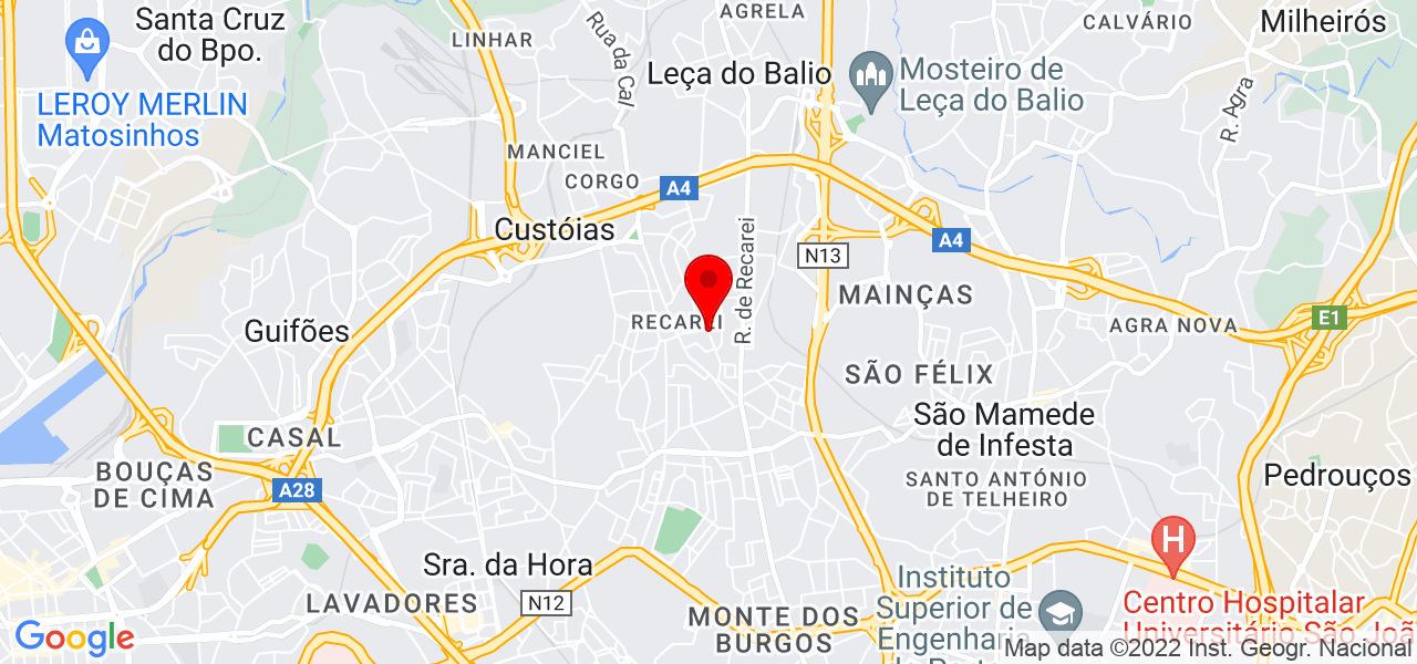 Beatriz Teixeira - Porto - Matosinhos - Mapa