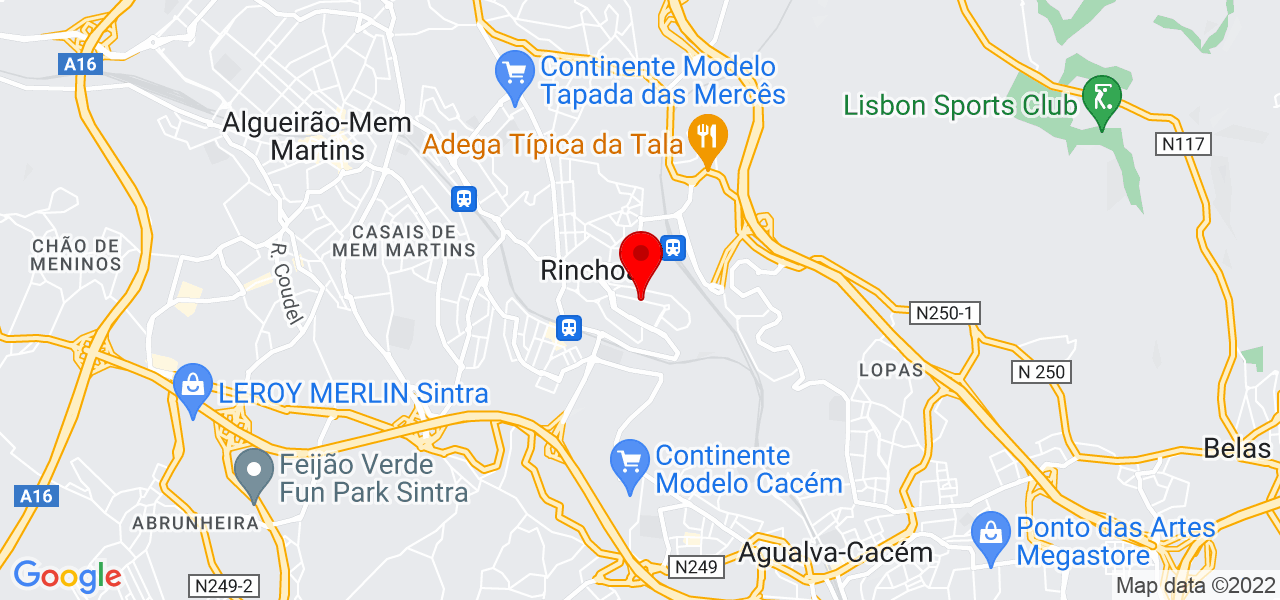 Bibi ao domic&iacute;lio - Lisboa - Sintra - Mapa