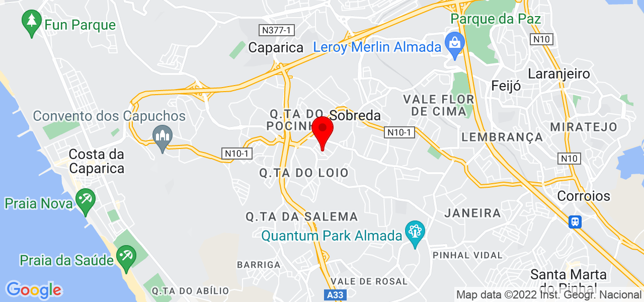 Zilda Das Gra&ccedil;as Domingues - Setúbal - Almada - Mapa