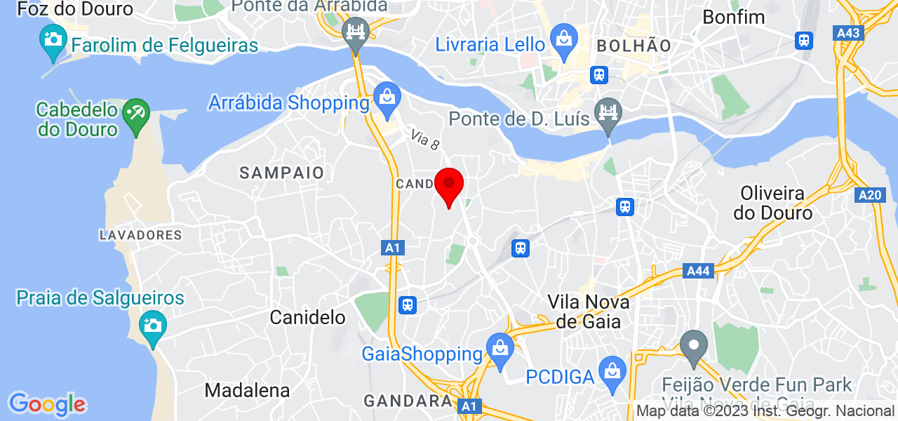 Limpeza dom&eacute;stica lares - Porto - Vila Nova de Gaia - Mapa