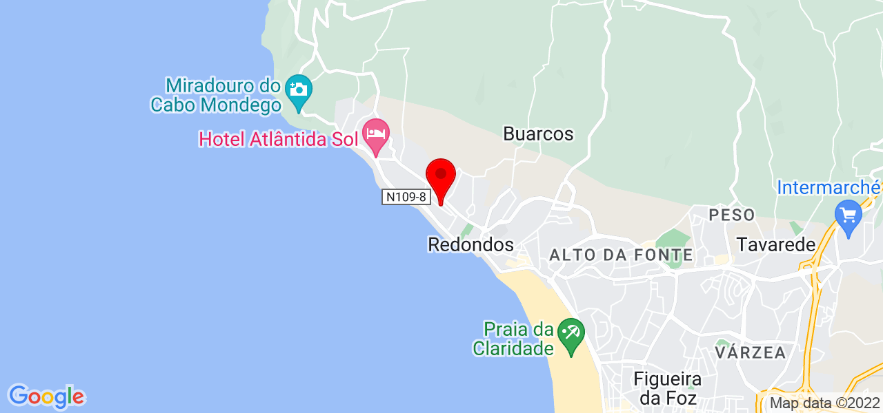 Andr&eacute; Nelas - Coimbra - Figueira da Foz - Mapa