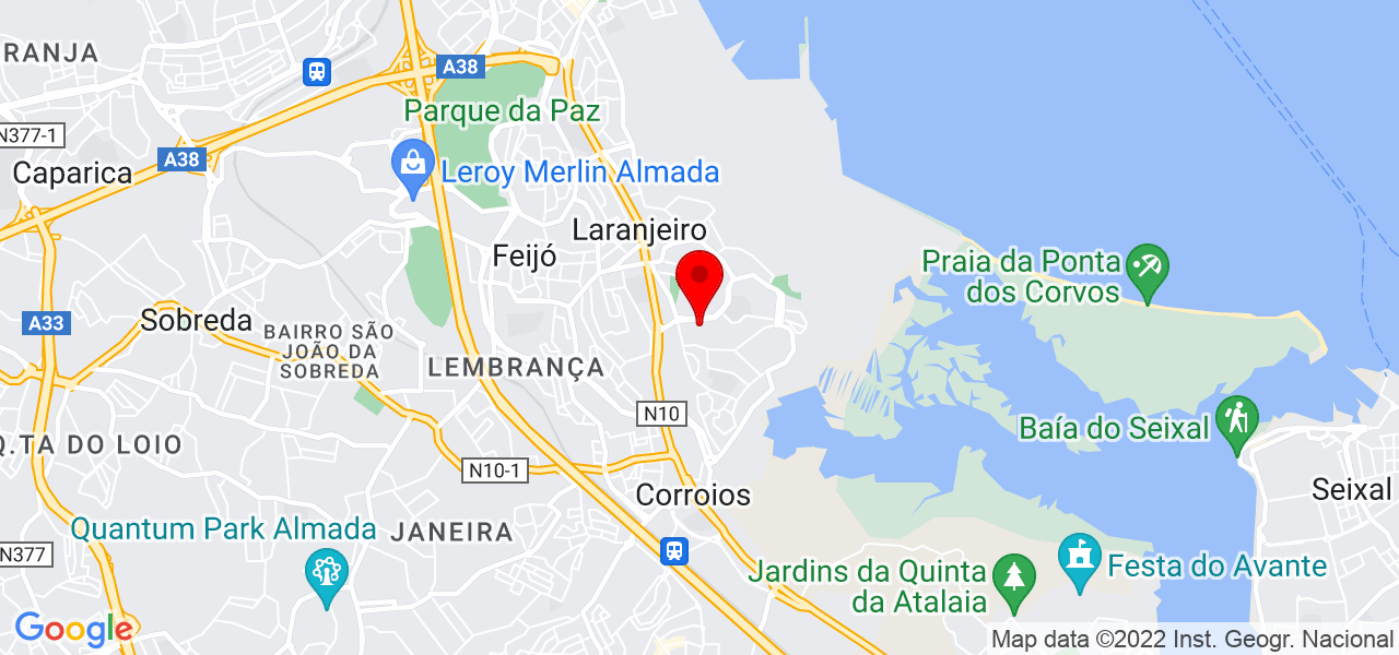 Bruno Costa - Setúbal - Almada - Mapa