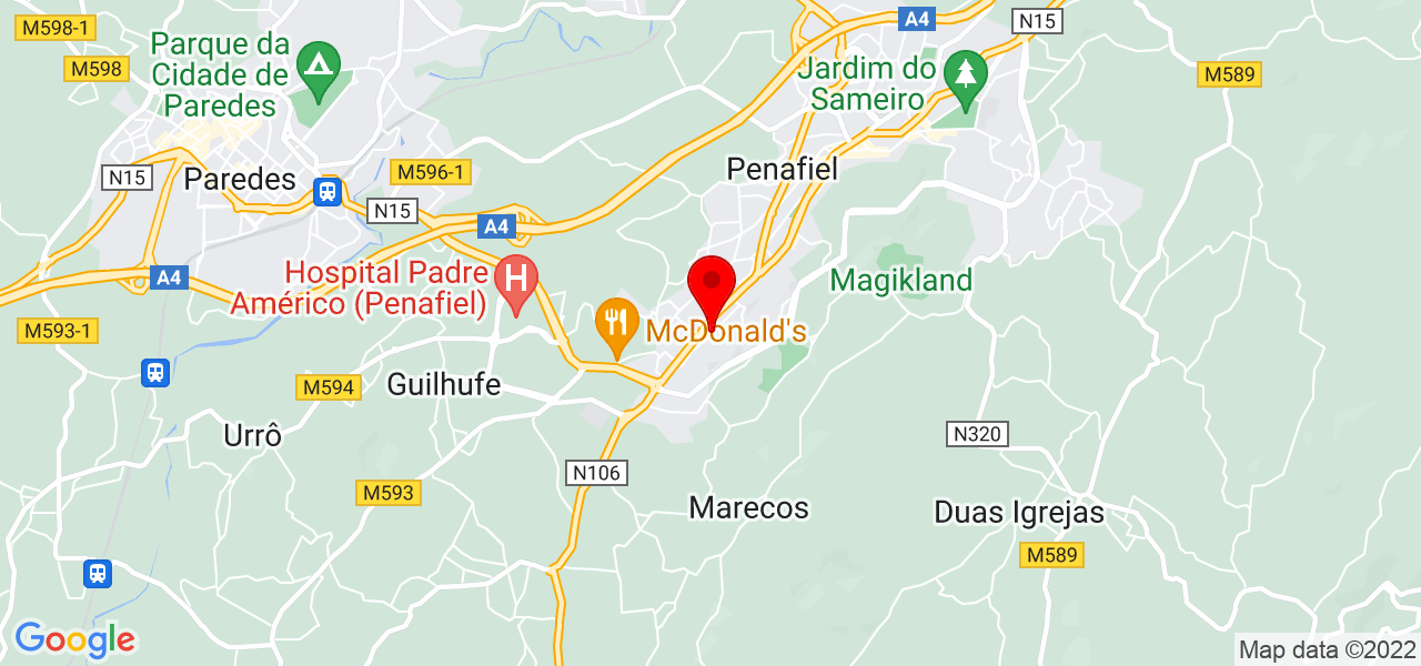 Andressa Vercosa Pacheco - Porto - Penafiel - Map