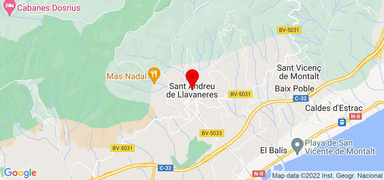 Natali - Cataluña - Sant Andreu de Llavaneres - Mapa
