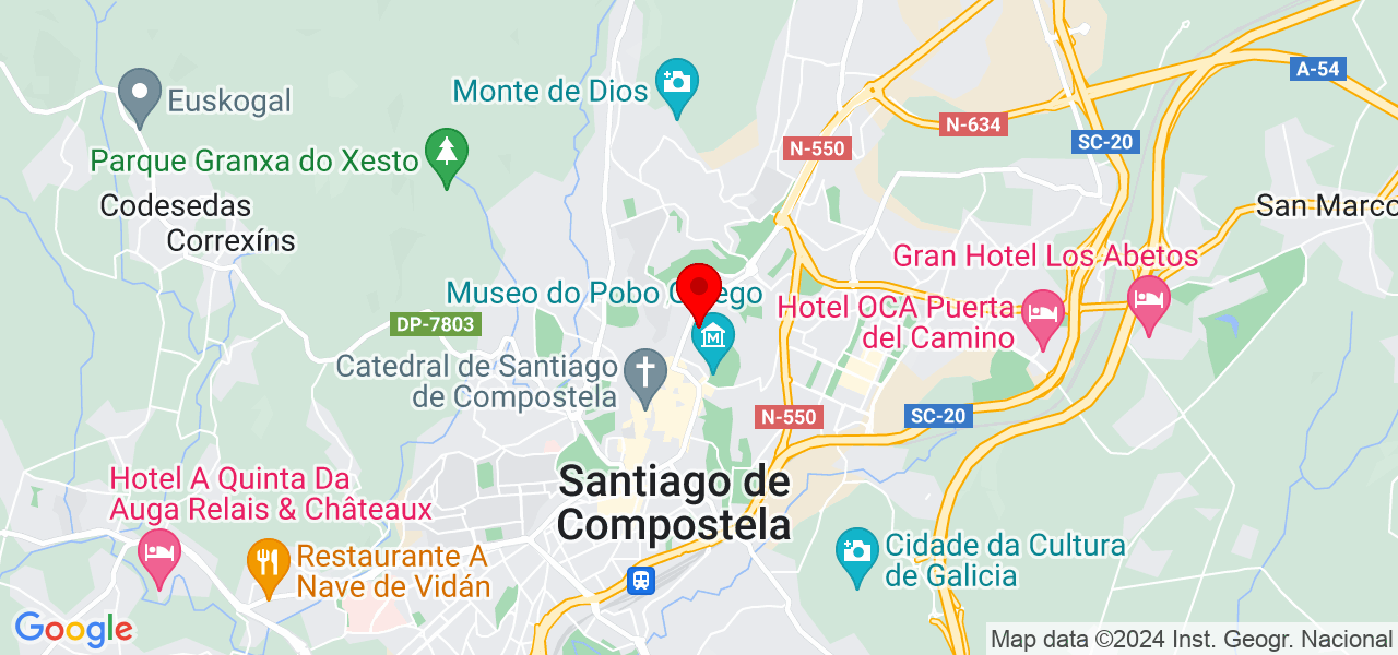 Agostime - Galicia - Santiago de Compostela - Mapa
