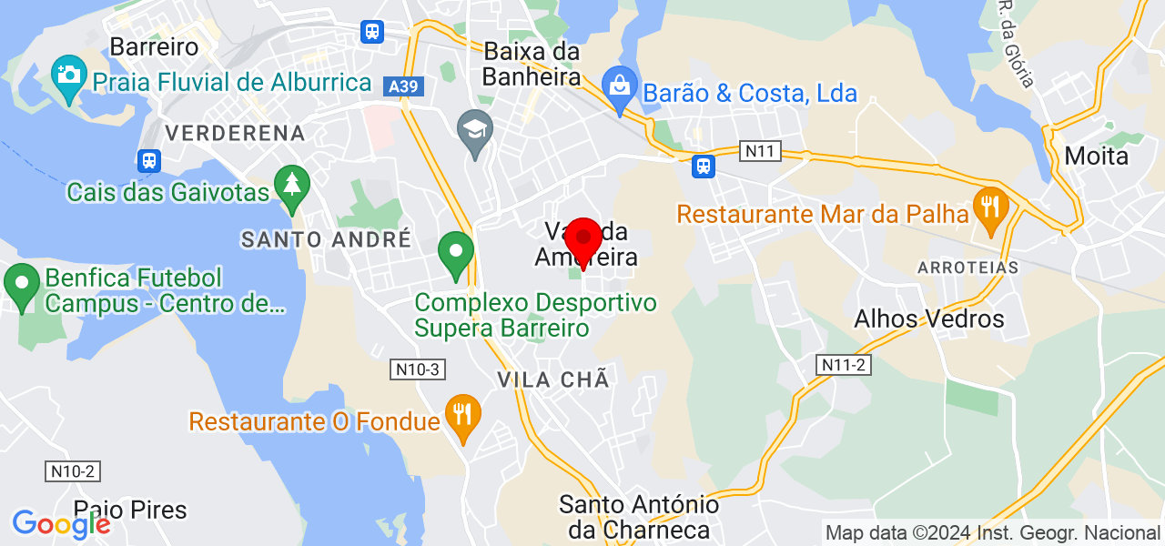 Empregada - Setúbal - Moita - Mapa