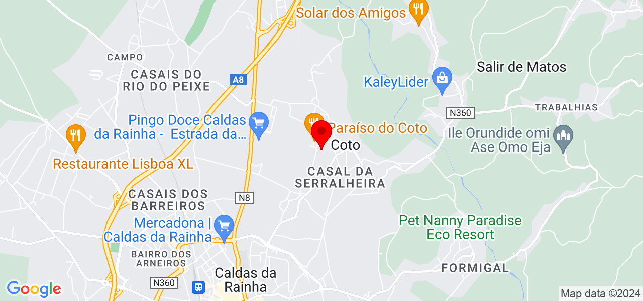 Susana Pl&aacute;cido Monteiro - Leiria - Caldas da Rainha - Mapa