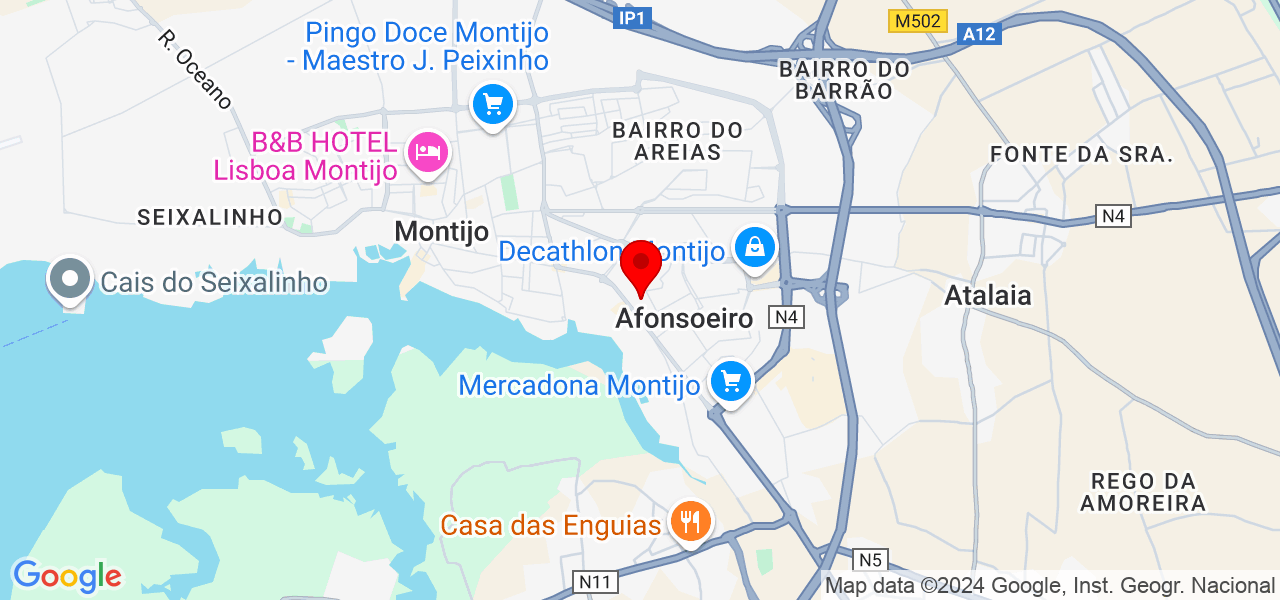 Rita maia - Setúbal - Montijo - Mapa