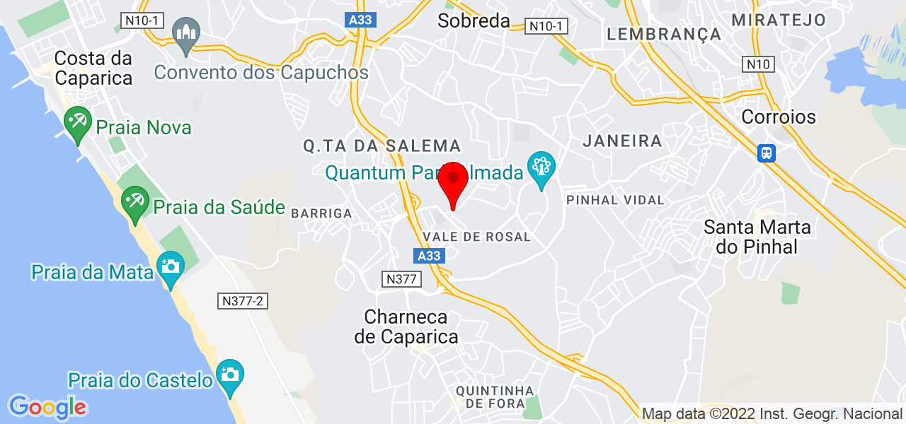 Joana Nogueira - Setúbal - Almada - Mapa