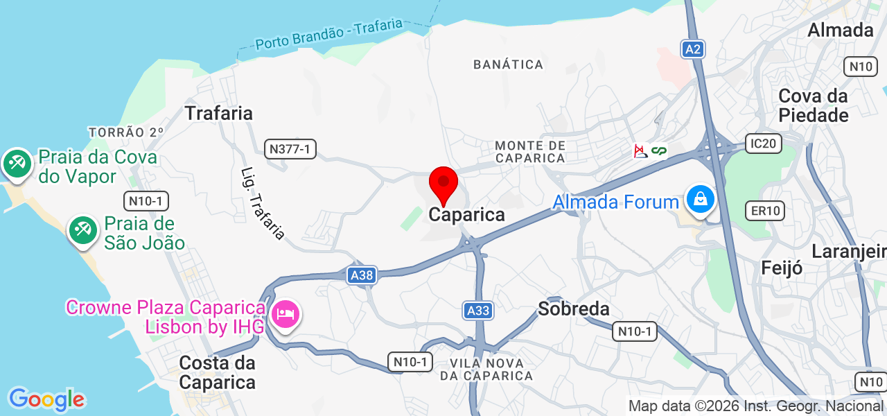 Fl&aacute;via - Setúbal - Almada - Mapa