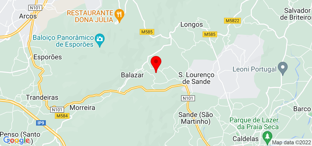 Borboleta - Braga - Guimarães - Mapa