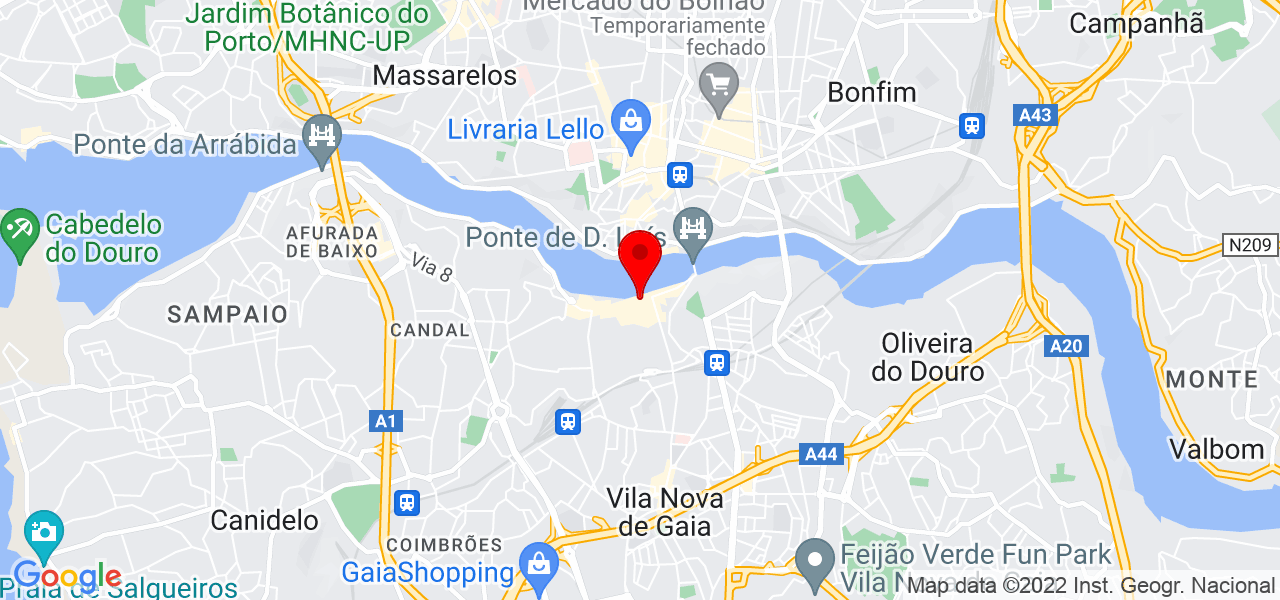 Duyên - Porto - Vila Nova de Gaia - Mapa