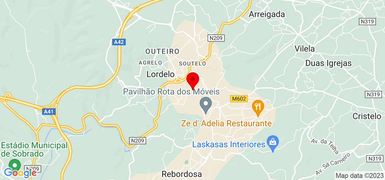 M.B Serralharia - Porto - Paredes - Mapa