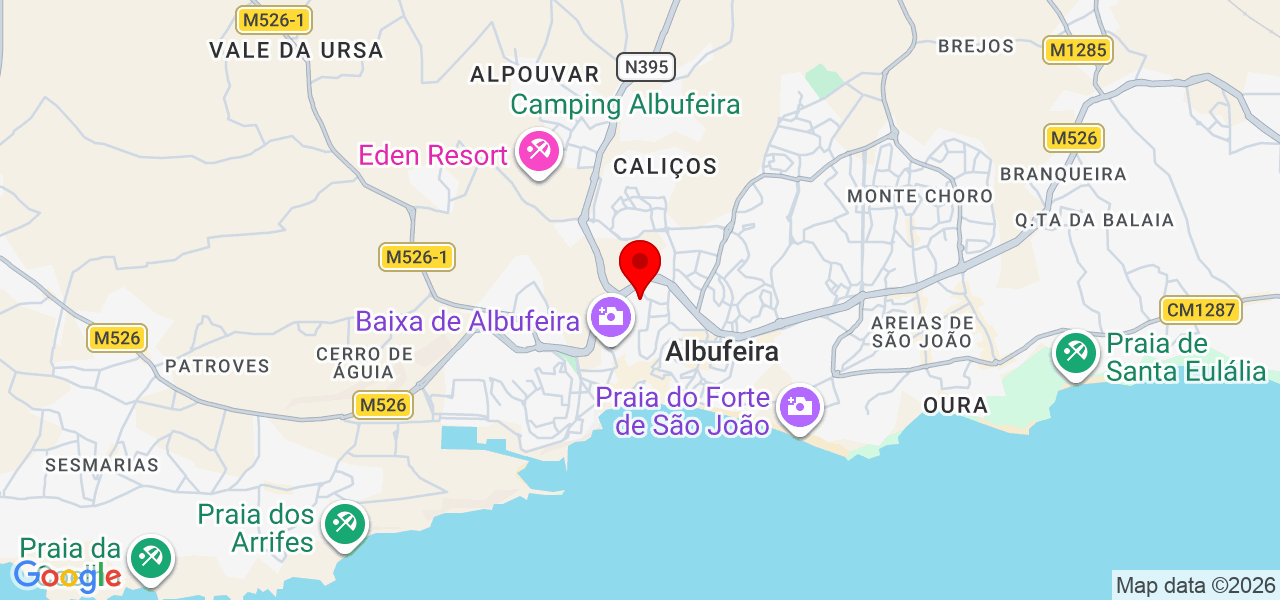 Maike Antunes - Faro - Albufeira - Mapa