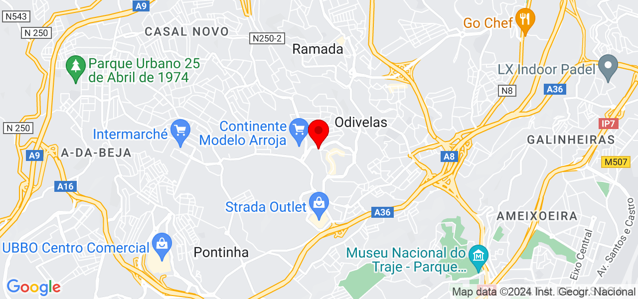 Daniela Rodrigues - Lisboa - Odivelas - Mapa