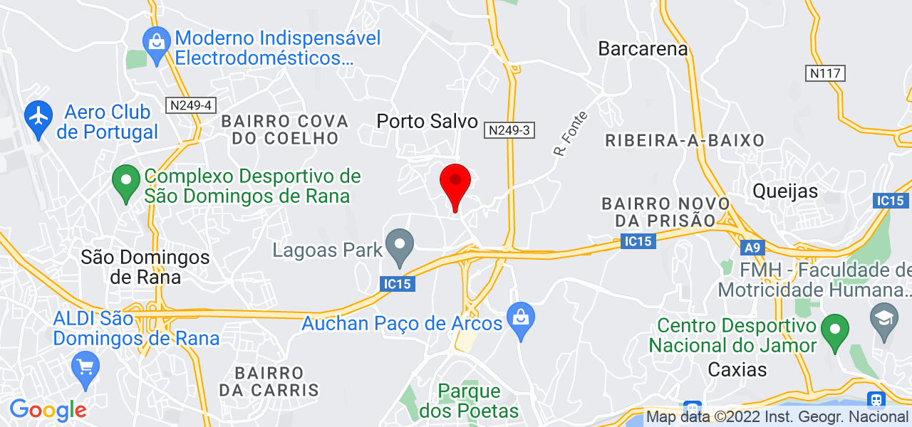 Projilinha Lda - Arquitectura e Engenharia - Lisboa - Oeiras - Mapa