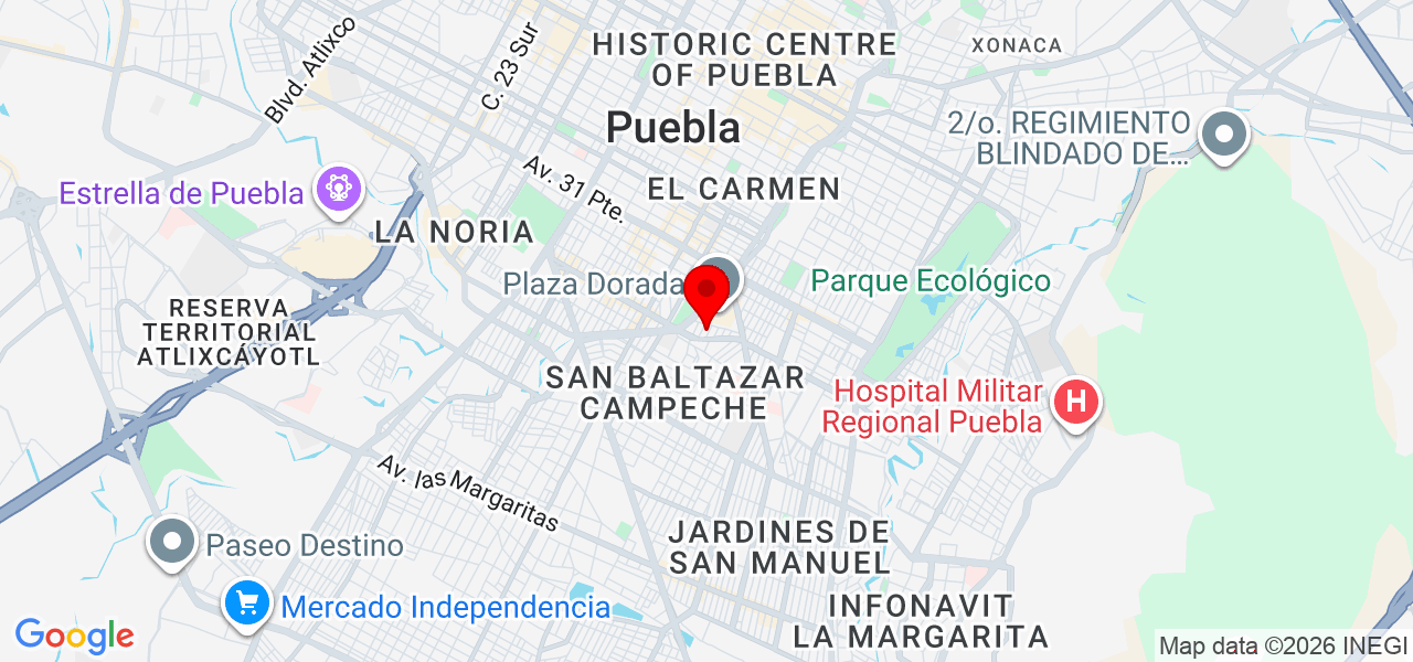Despedidas EB - Puebla - Puebla - Mapa