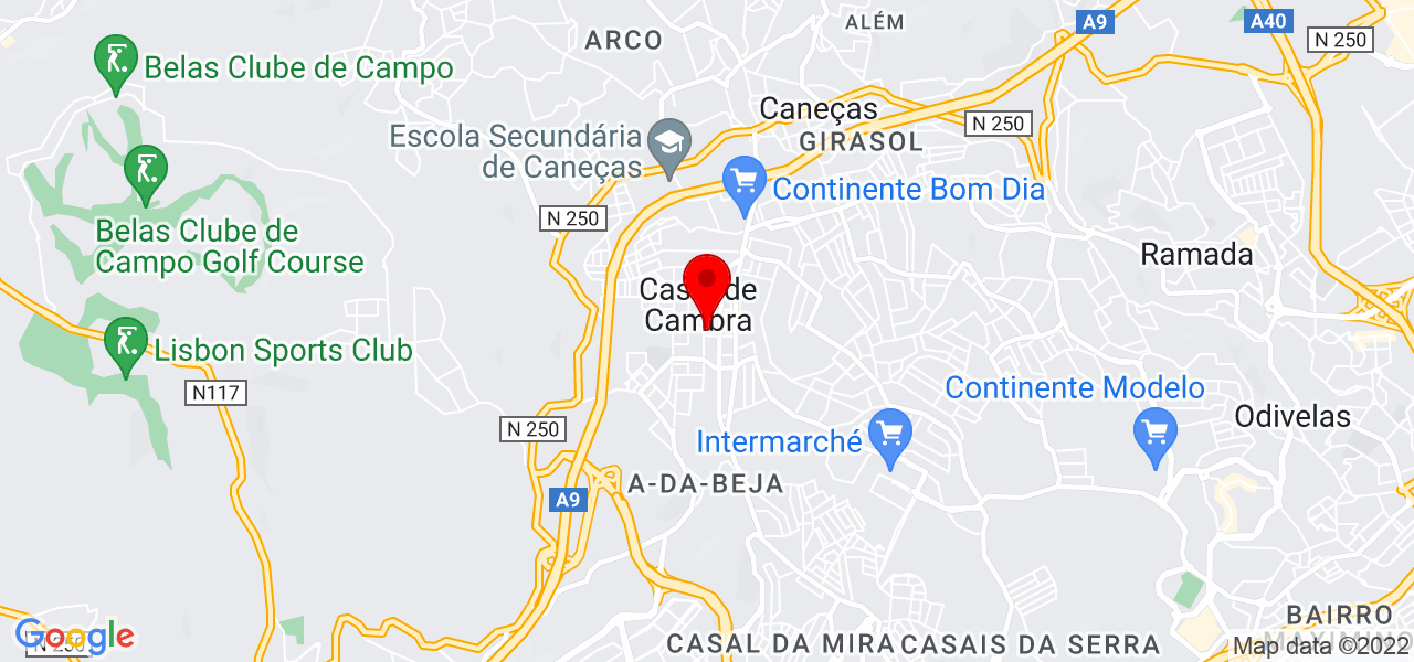Remodelações - Lisboa - Sintra - Karte