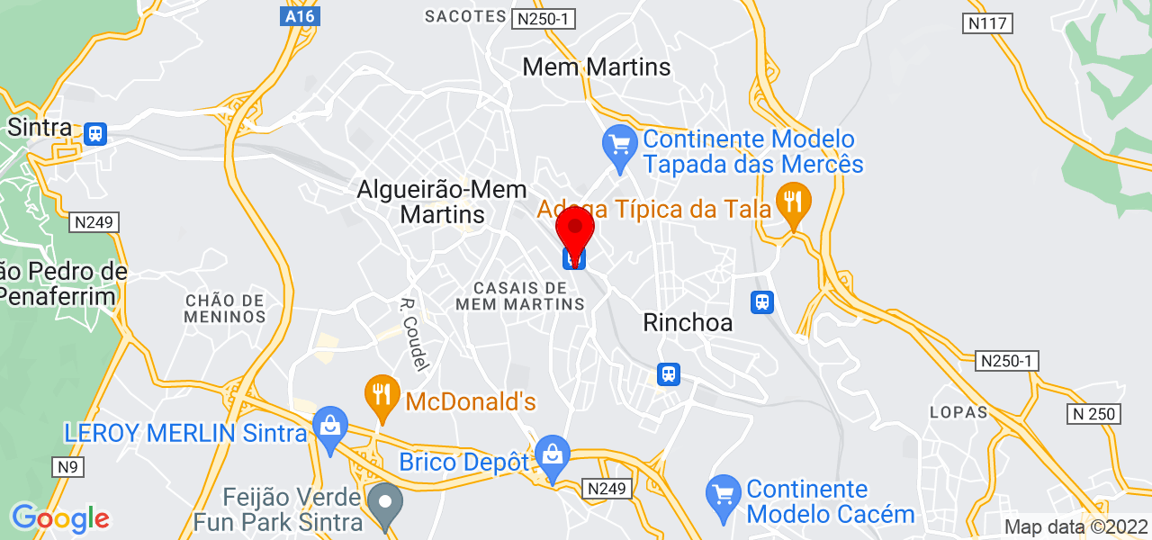 Leonor Pureza Cerqueira - Lisboa - Sintra - Mapa
