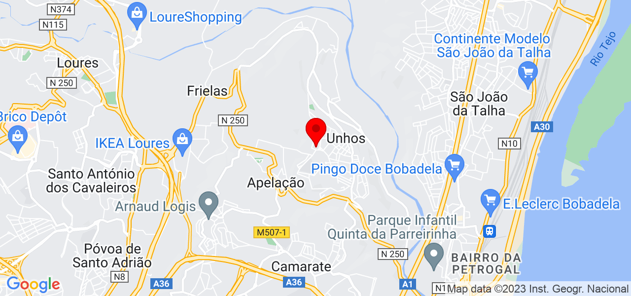 Abissá - Lisboa - Loures - Mapa