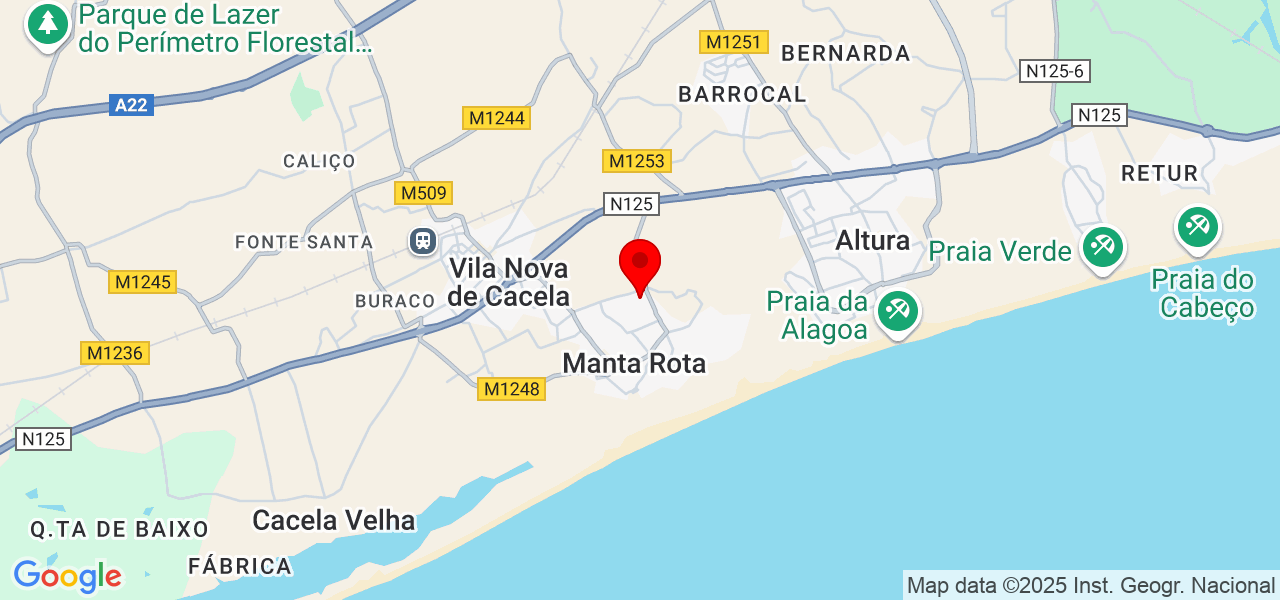 Silva - Faro - Vila Real de Santo António - Mapa