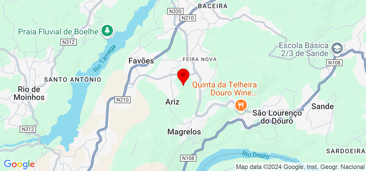 Ana Vieira - Porto - Marco de Canaveses - Map