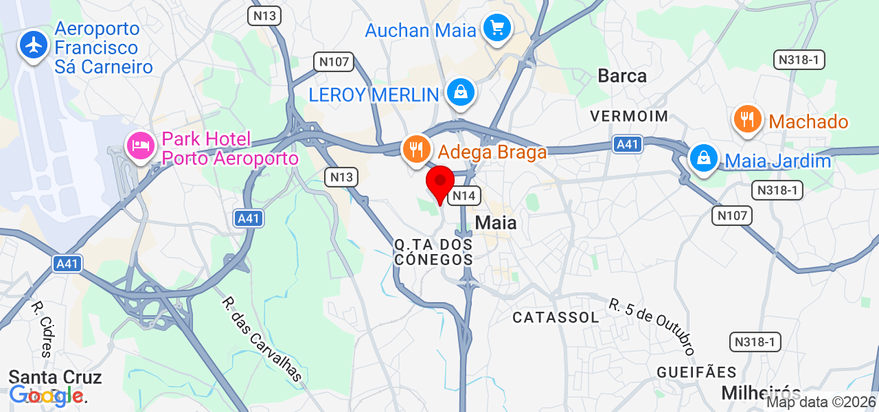 Andreia Alves - Porto - Maia - Mapa